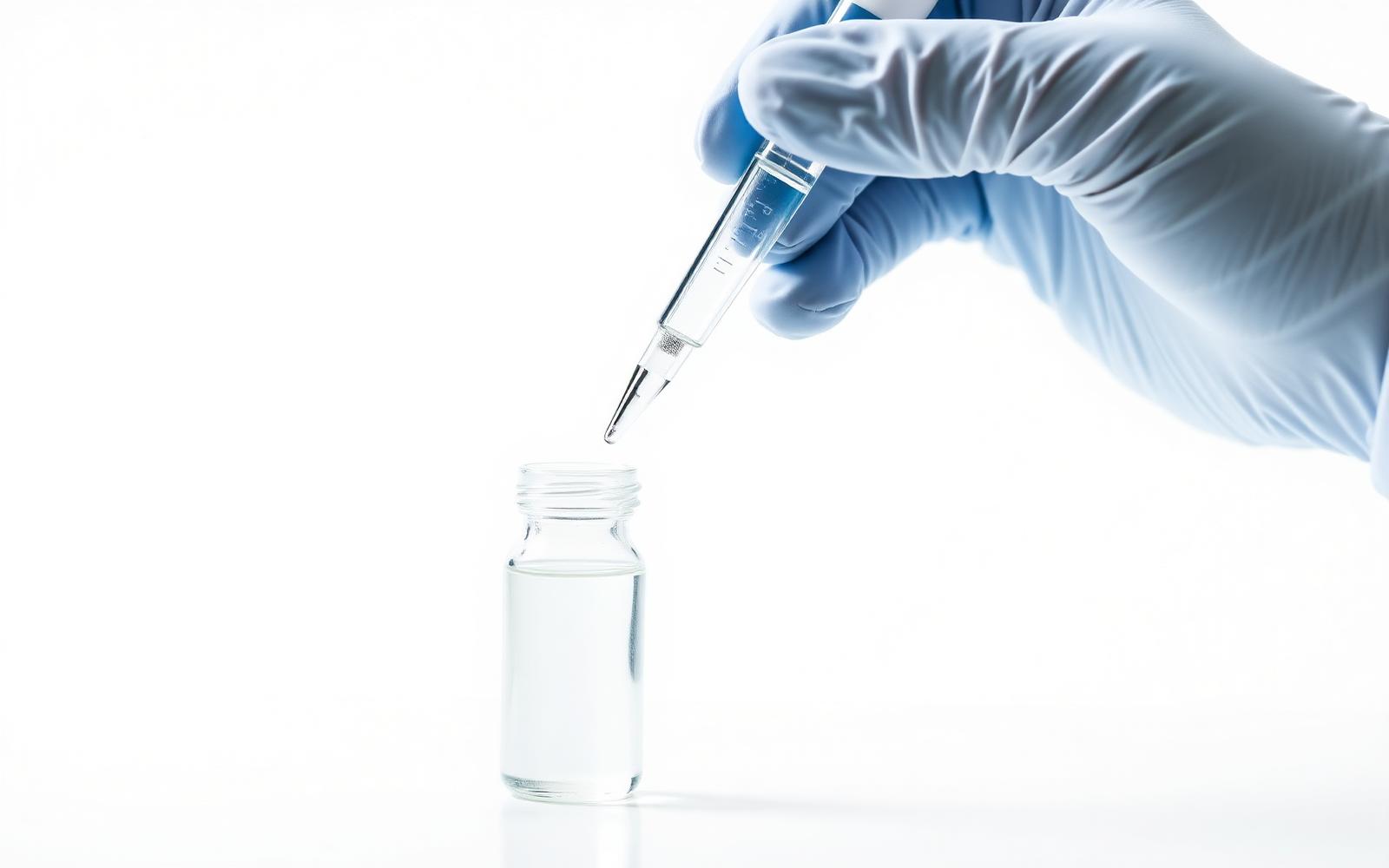 Laboratoriotyöskentely — pipetointi steriiliin injektiopulloon